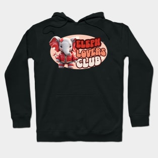 Cute Elephant personified with red jacket Kids Hoodie